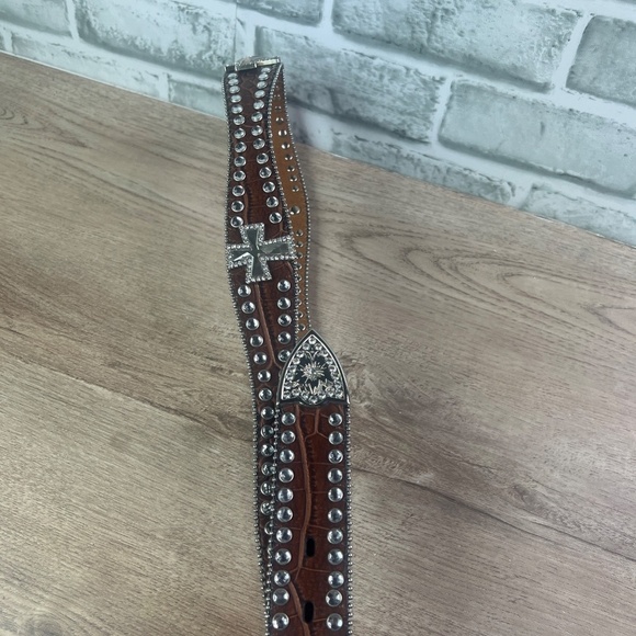 Blazin Roxx brown‎ leather Belt main image 4